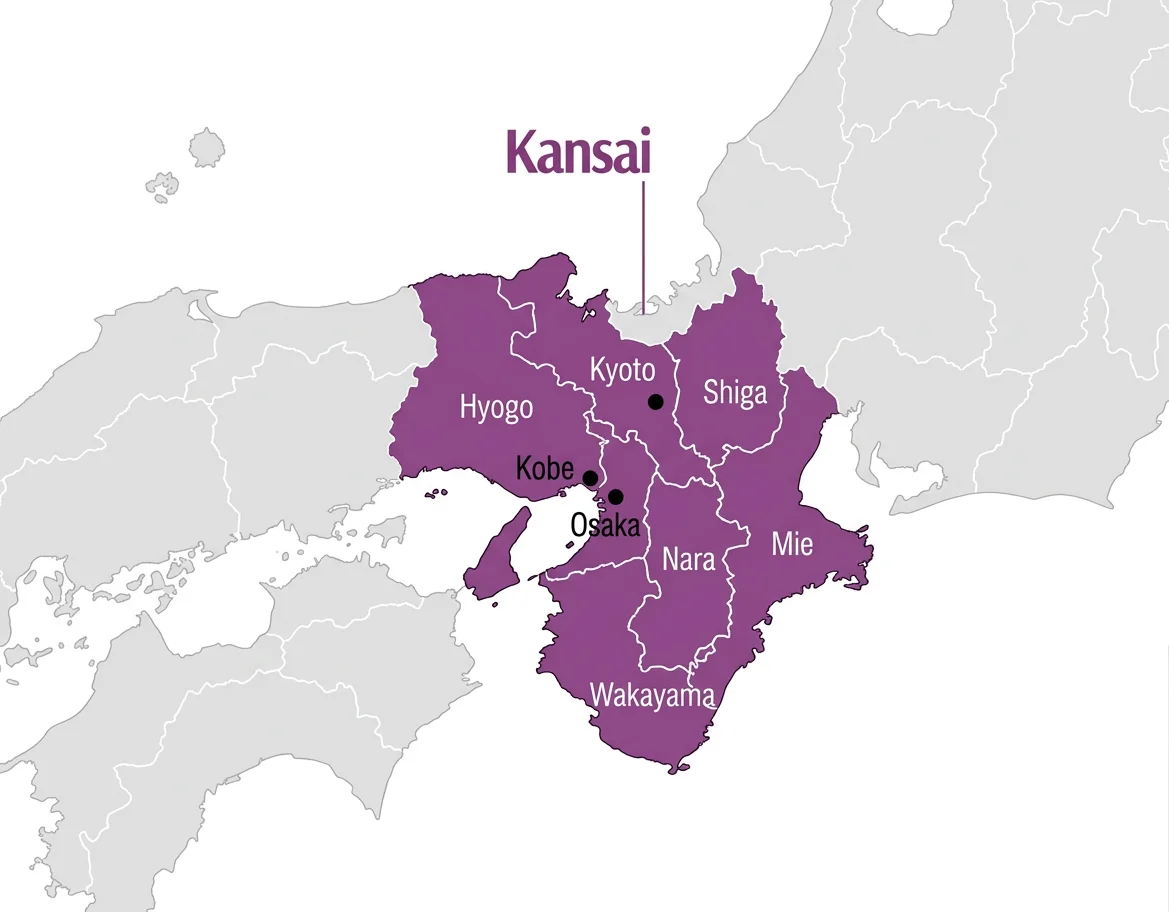 Map of Kansai