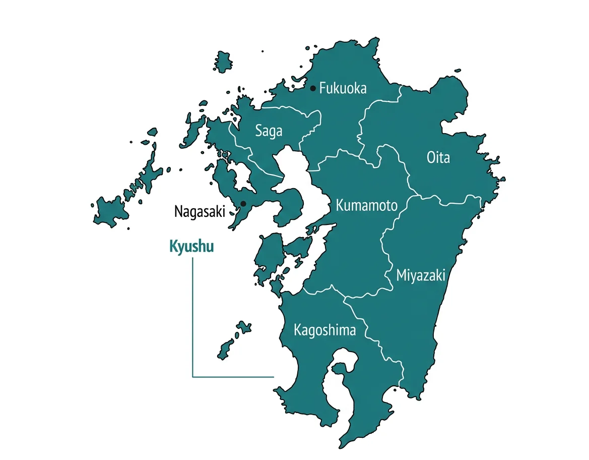 Map of Kyushu