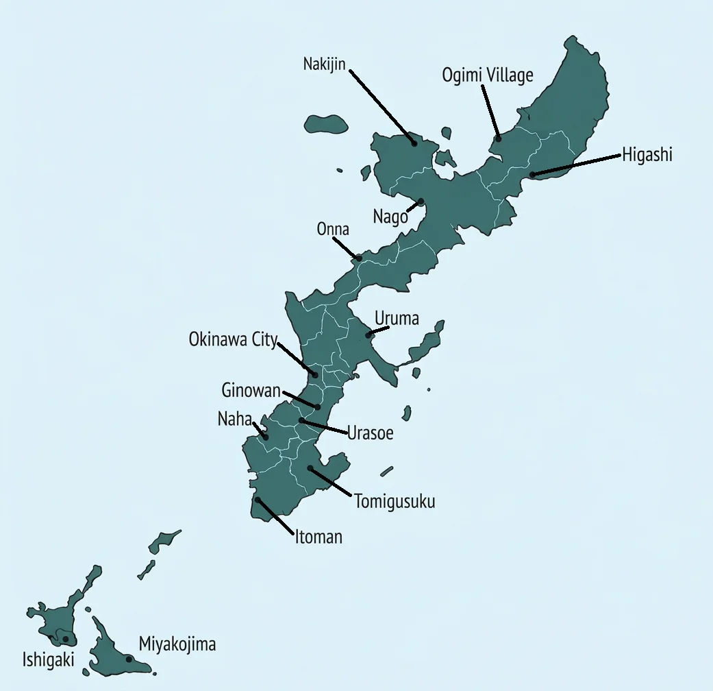 Map of Okinawa