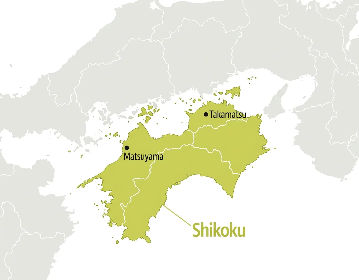 Map of Shikoku